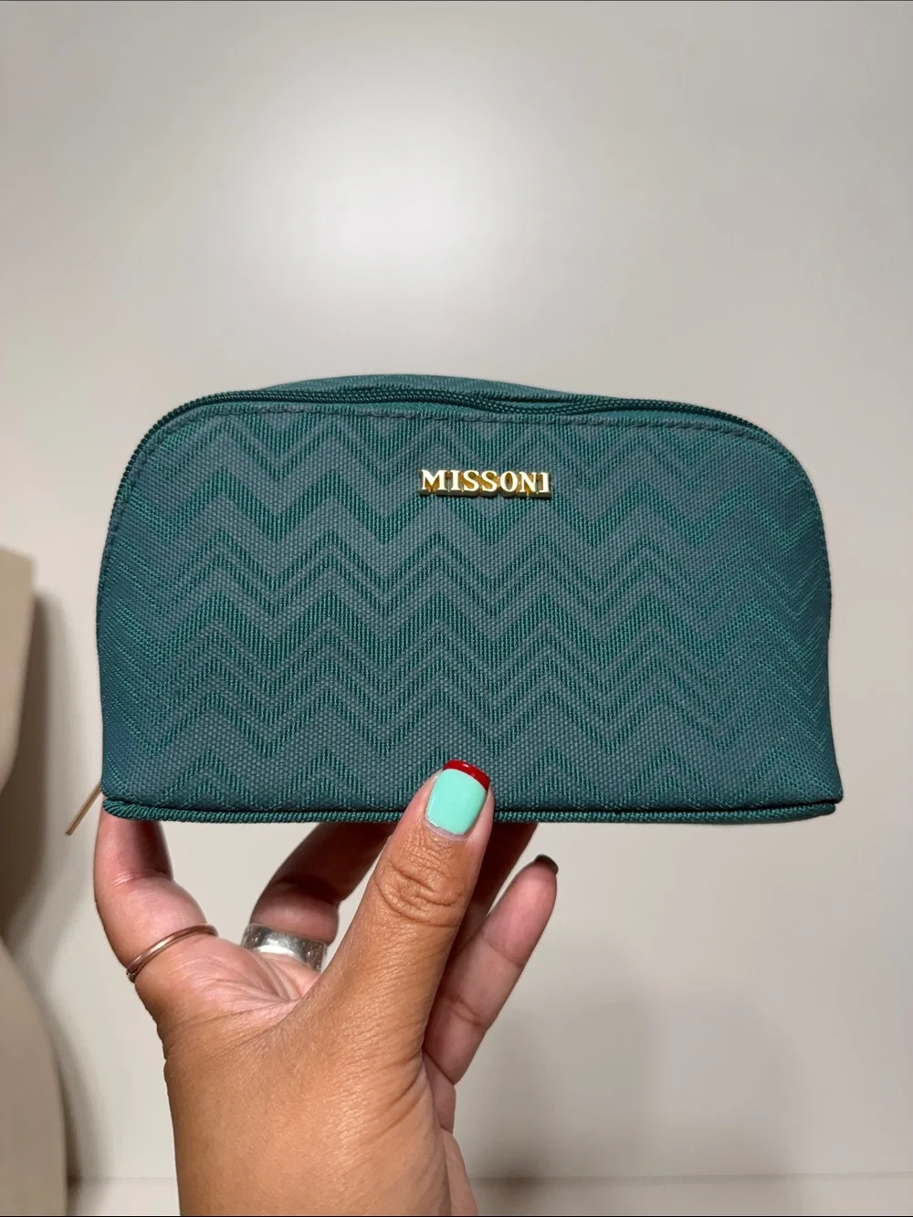 Missoni for Delta One First Class Navy Zigzag Cosmetic/Travel Pouch or Bag Empty